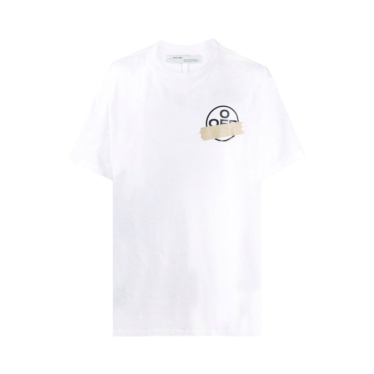 Футболка Off-White Tape Arrows Short Sleeve Over Tee 'White', белый - фото