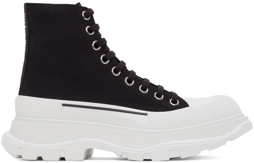 

Черно-белые высокие кеды Tread Slick Alexander McQueen, Черный