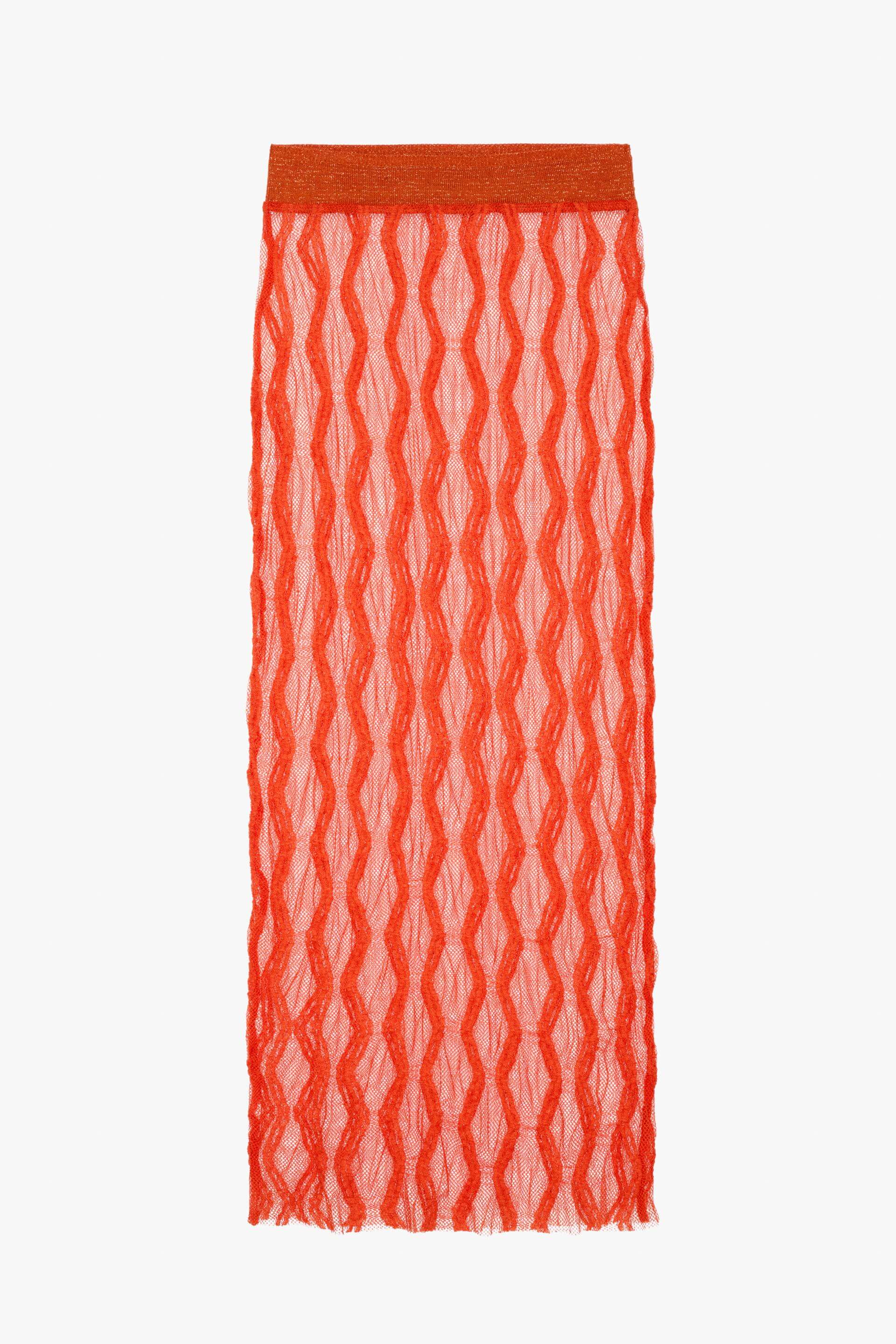 Юбка Zara Knit - Limited Edition, оранжевый юбка миди женская винтажная с поясом высокой талией и разрезом
