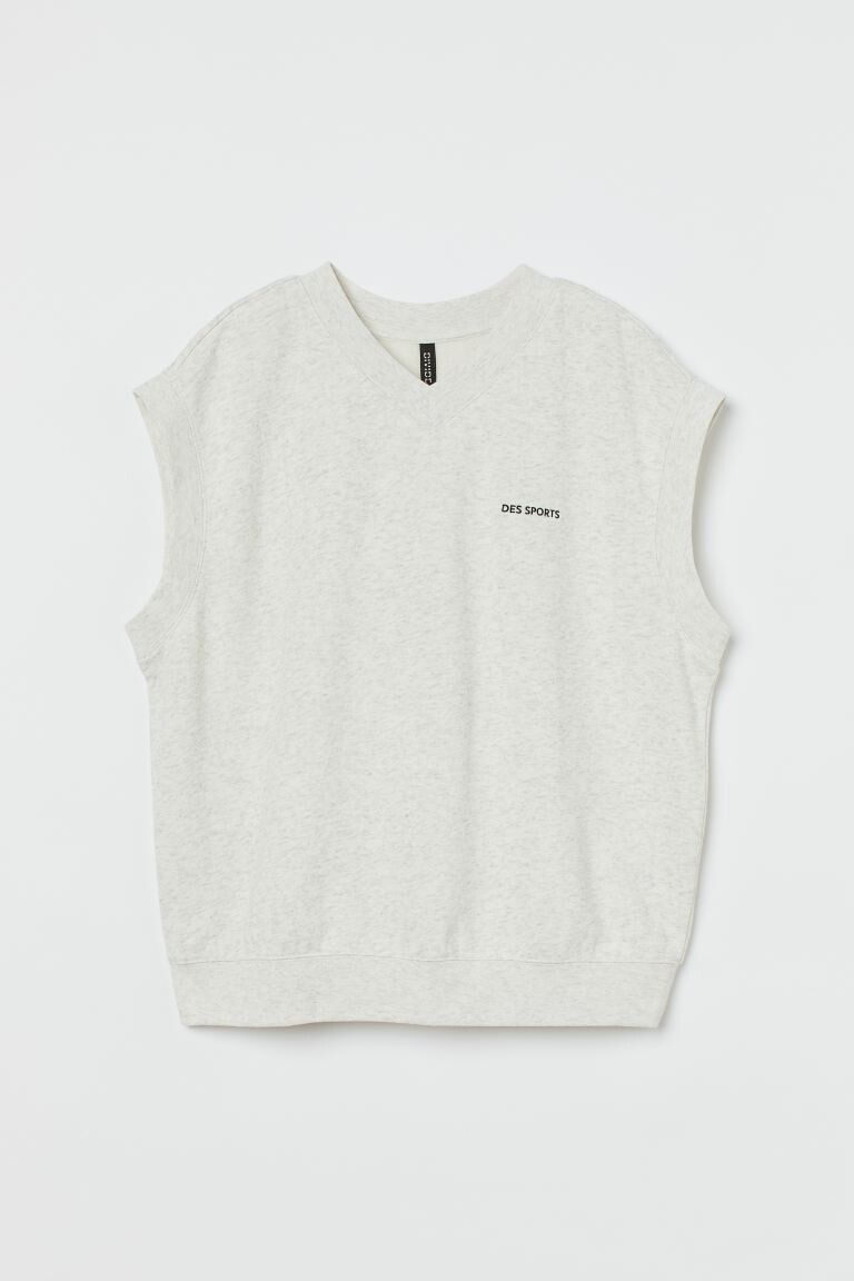

Без рукавов H&M, светло-серый меланж