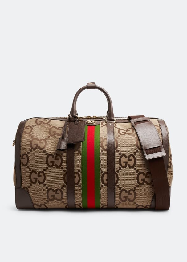 

Сумка GUCCI Jumbo GG large duffle bag, коричневый