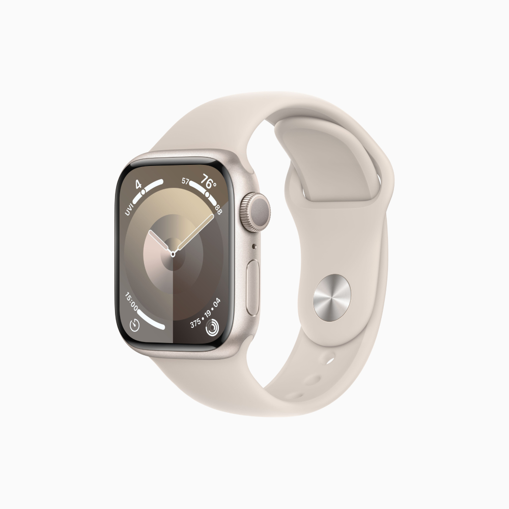Умные часы Apple Watch Series 9 (GPS), 41мм, Starlight Aluminum Case/Starlight Sport Band - M/L умные часы apple watch series 8 45mm sport m l mnuq3ll a starlight