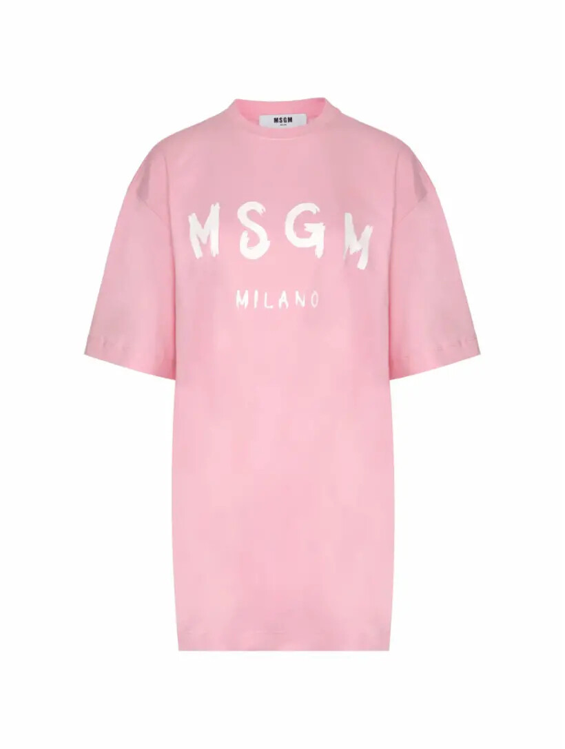

Платье-футболка с логотипом MSGM