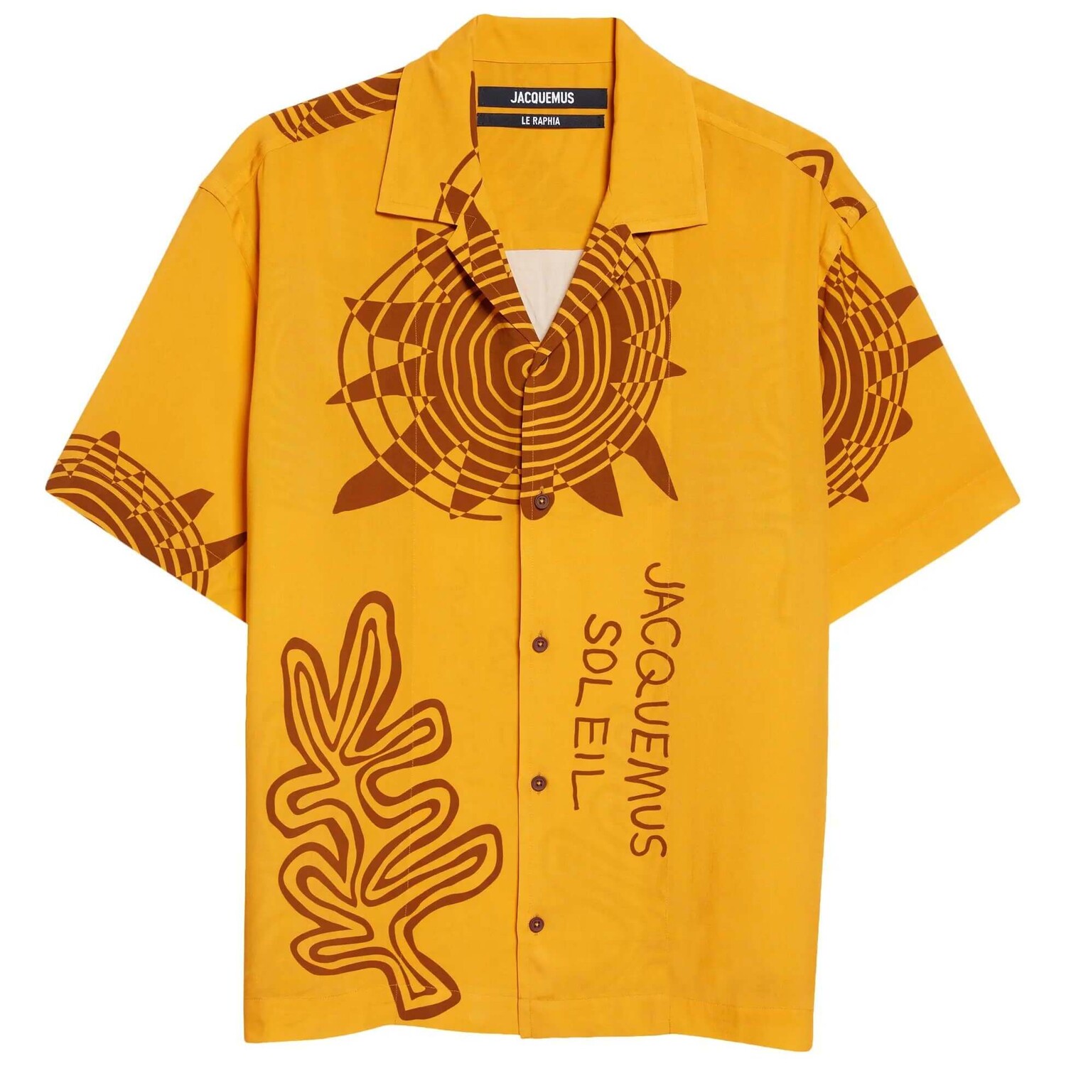 

Рубашка Jacquemus La Chemise Jean Painted Flower Bowling, оранжевый