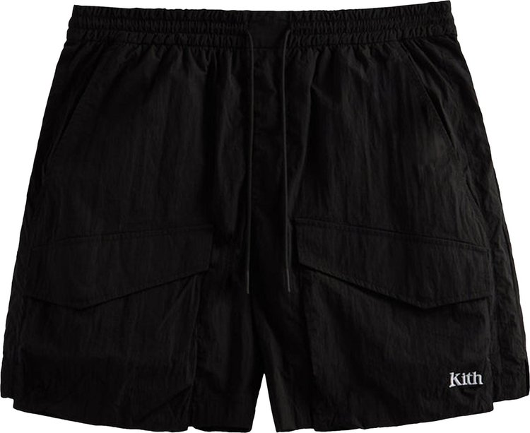 Шорты Kith Wrinkle Nylon Boreum Cargo Short 'Black', черный - фото