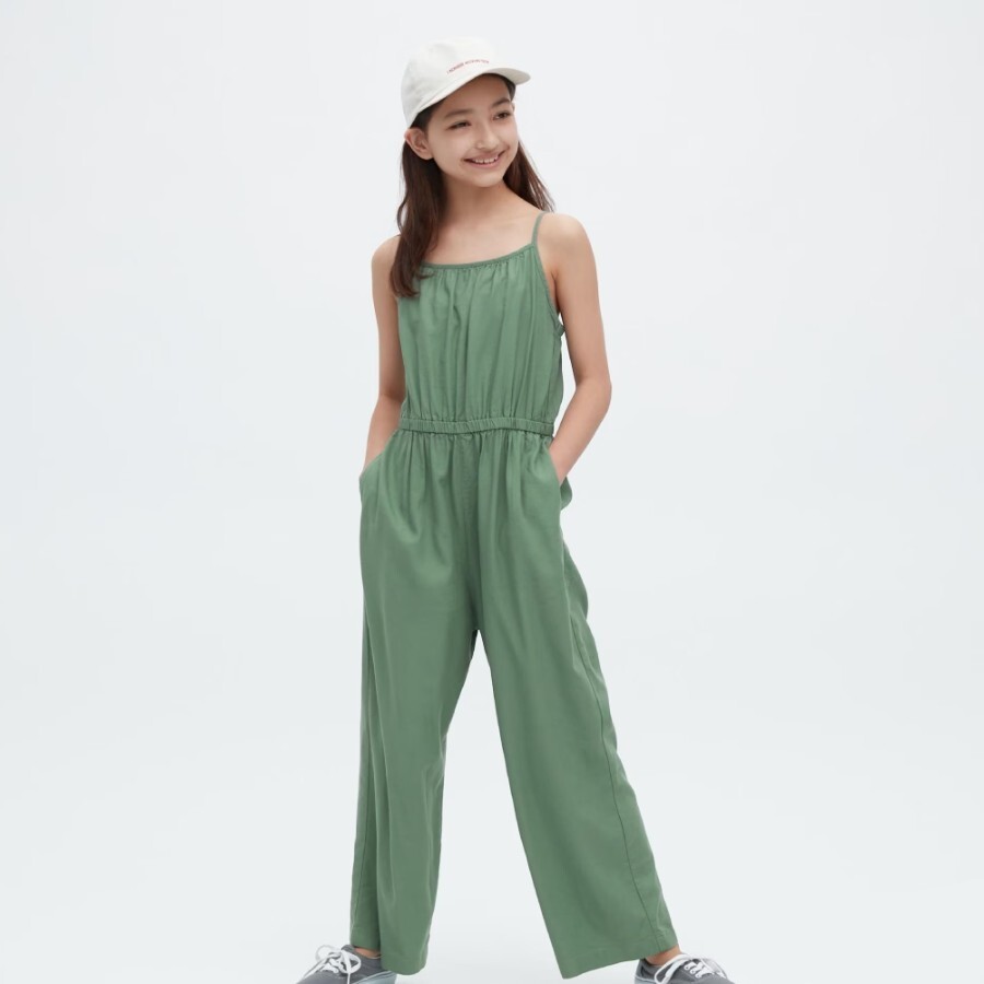 

Комбенизон Uniqlo Girls Linen Blend, зеленый