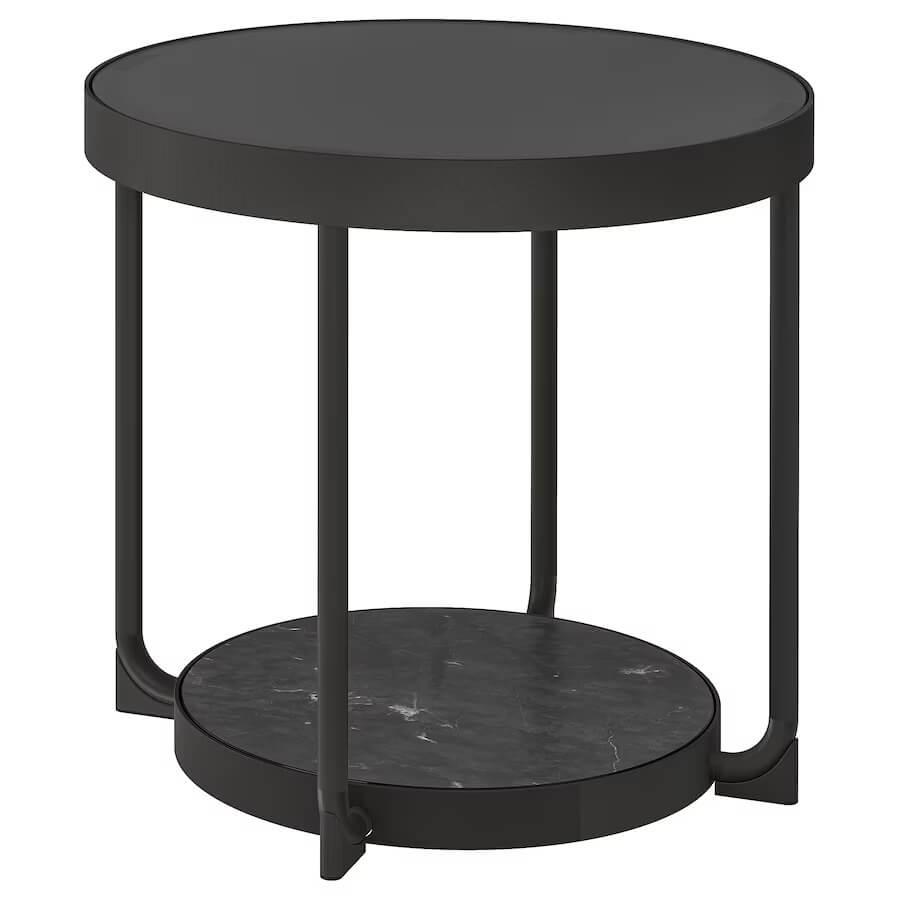 Столик Ikea Frotorp, антрацит столик laredoute столик круглый на 1 ножке для сада со столешницей из мрамора redville единый размер белый
