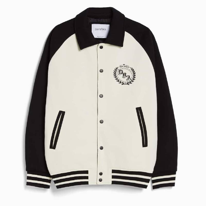

Жакет Bershka Contrast Fabric, черный