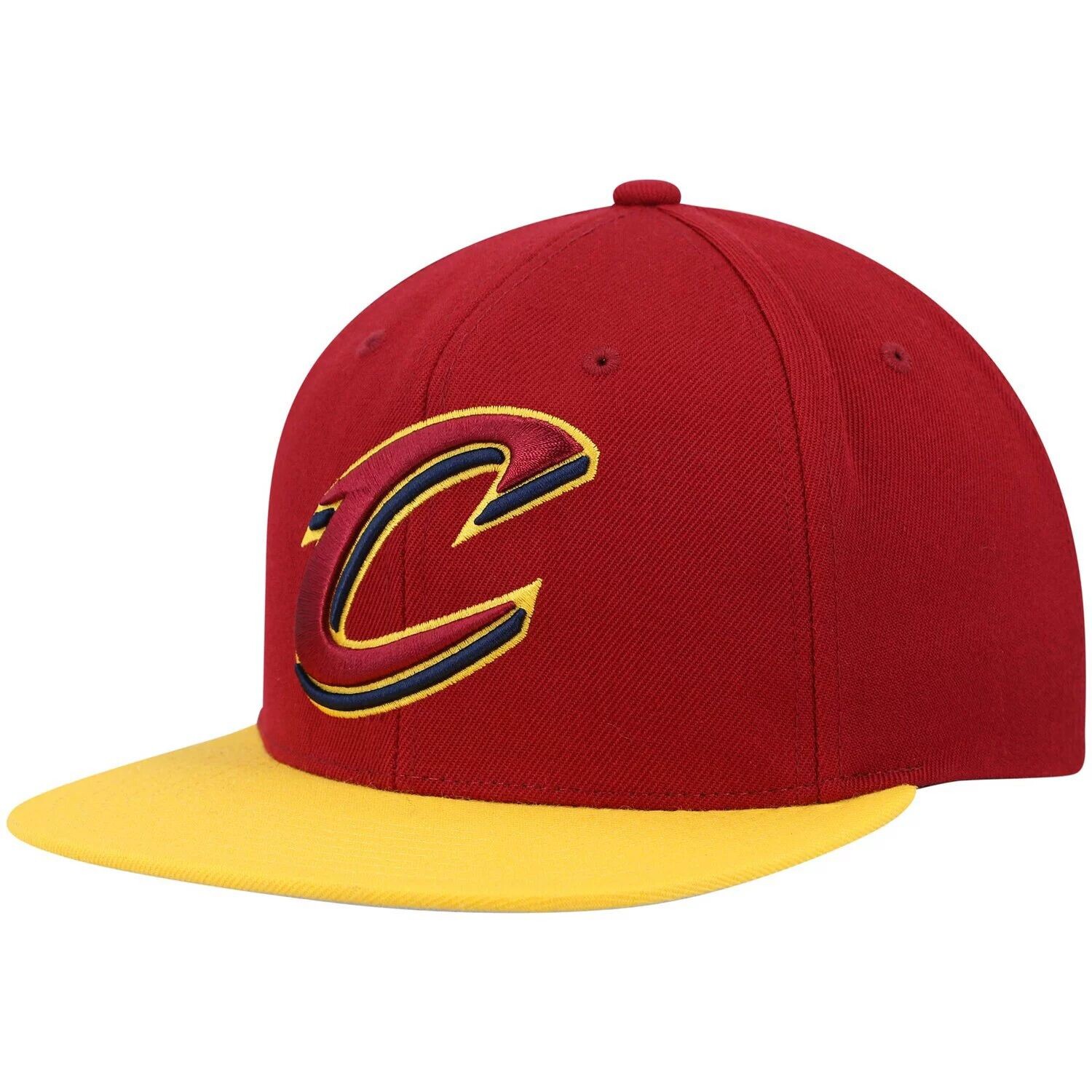 

Мужская двухцветная бейсболка Snapback 2.0 Mitchell & Ness Wine/Gold Cleveland Cavaliers Team