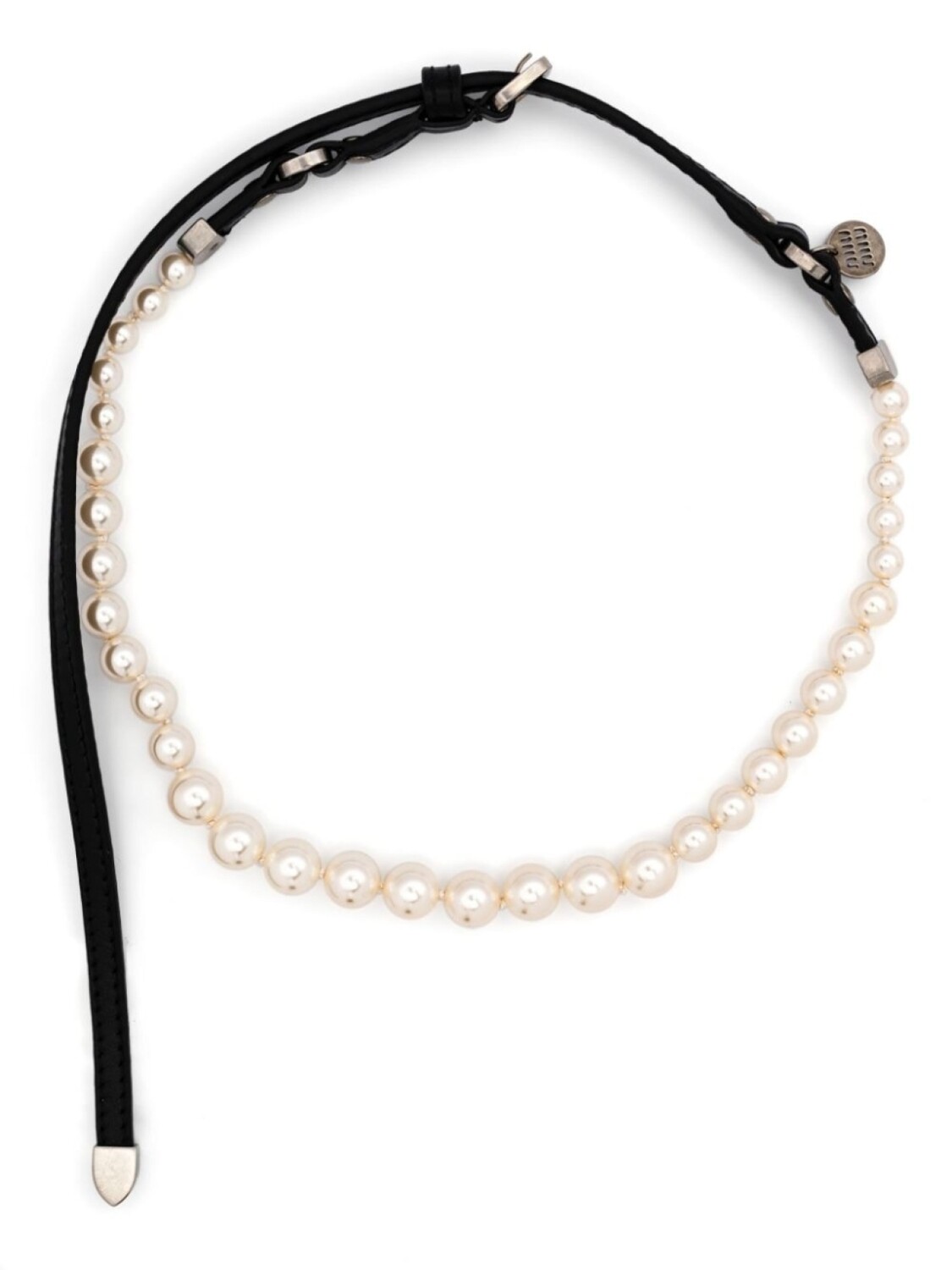 

Колье с бусинами Miu Miu, черный