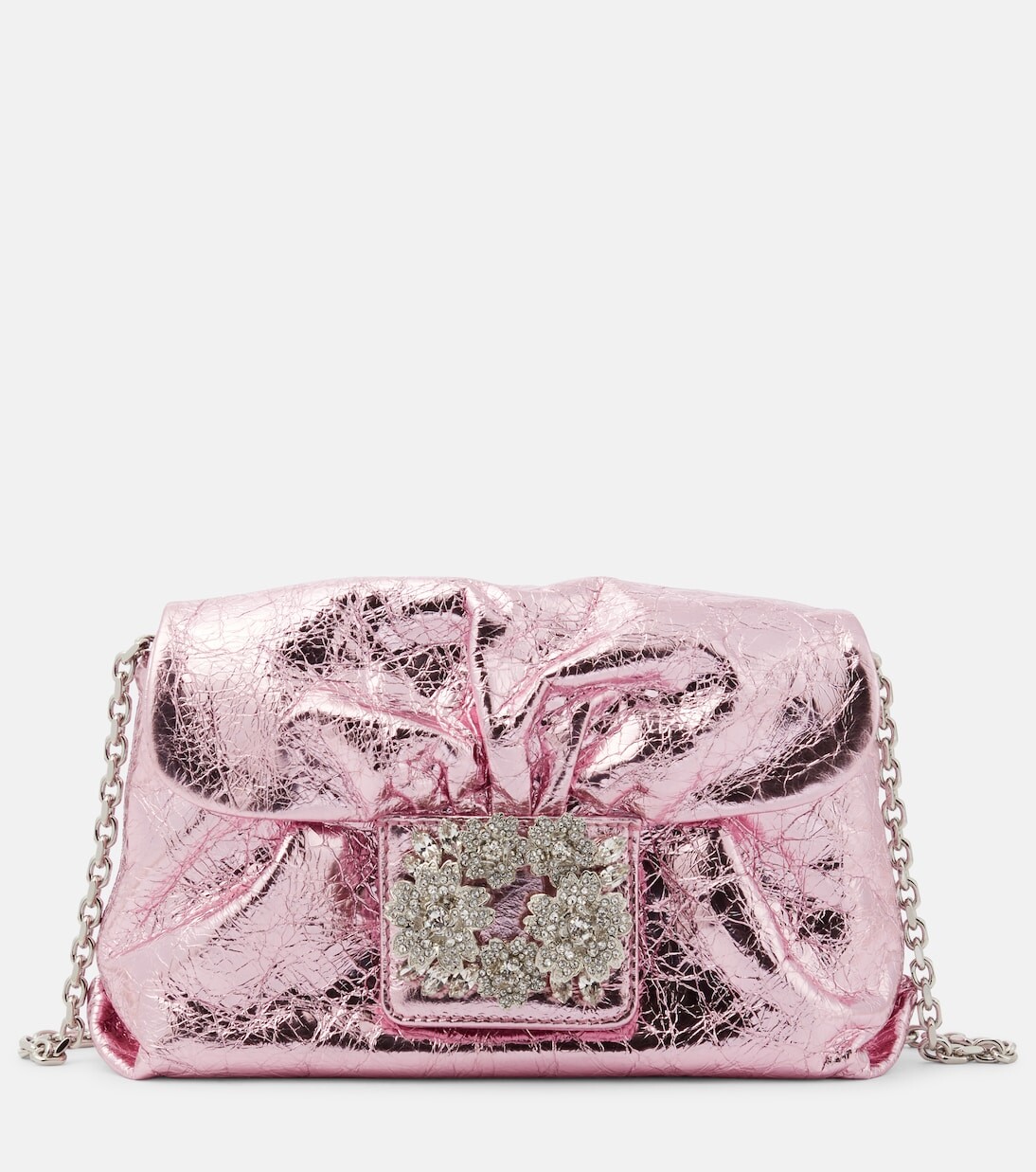 

Клатч из микрокожи drapé Roger Vivier, розовый