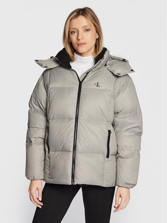 

Пуховик стандартного кроя Calvin Klein, серый