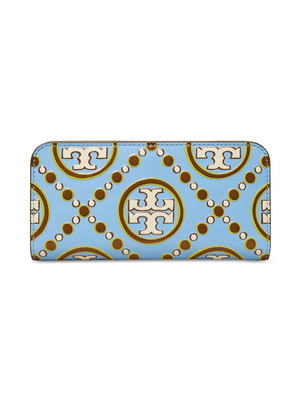 

Кожаный кошелек с тисненой монограммой Tory Burch, синий