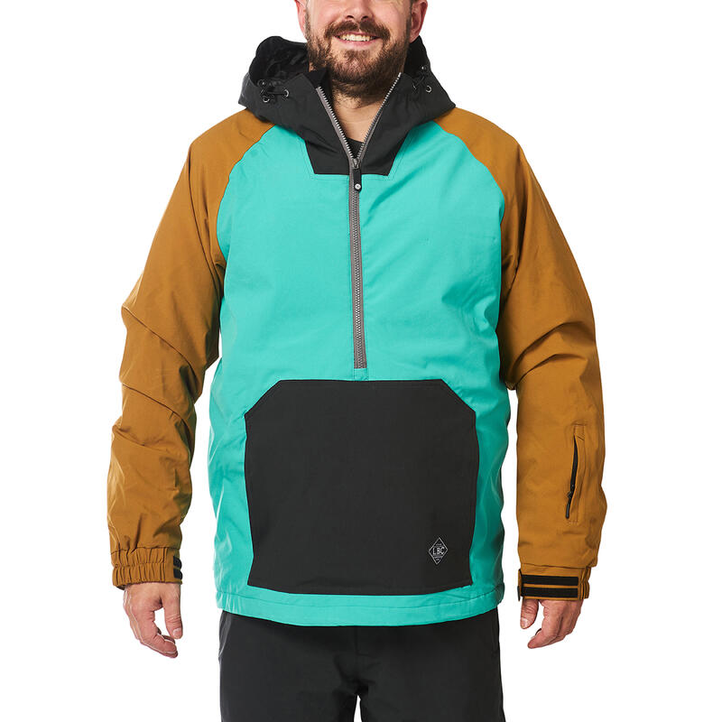 Куртка мужская для лыж/сноуборда - RAIL коричневая, мятно-черная Light Board Corp, цвет schwarz