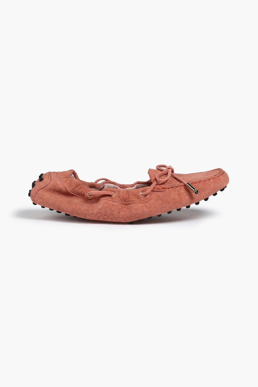 

Замшевые лоферы Alber Elbaz Heaven Laccetto с тиснением Tod'S, персик