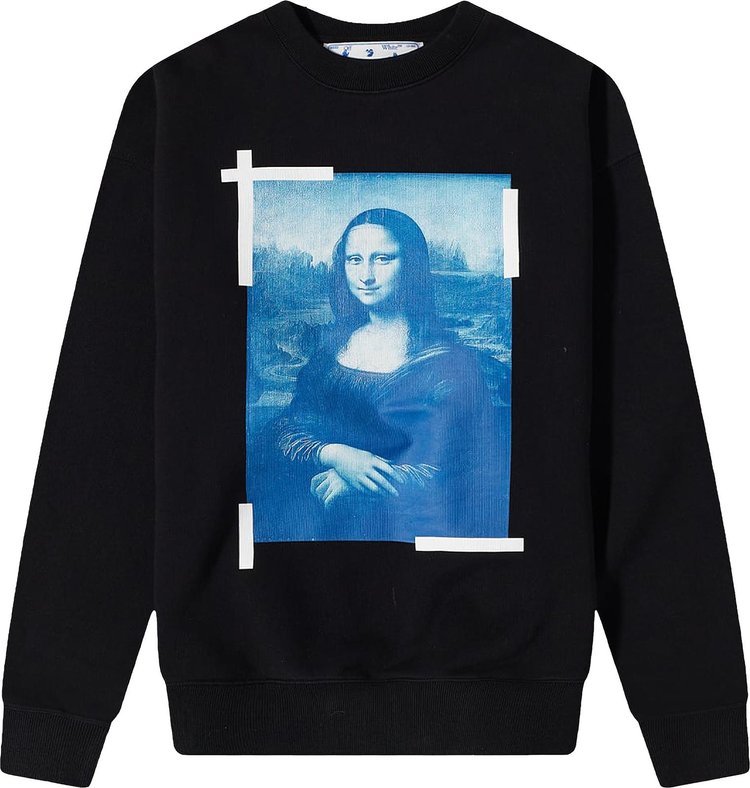 Толстовка Off-White Monalisa Over Crewneck 'Black', черный - фото