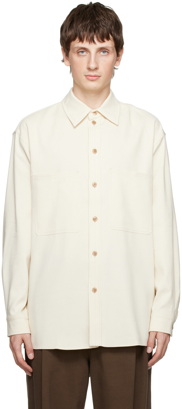 

Рубашка Off-White с прямым воротником LEMAIRE