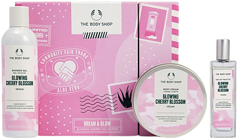 Парфюмерный набор The Body Shop Glowing Cherry Blossom набор средств для лица the body shop набор edelweiss гелевый пилинг разглаживающие крем
