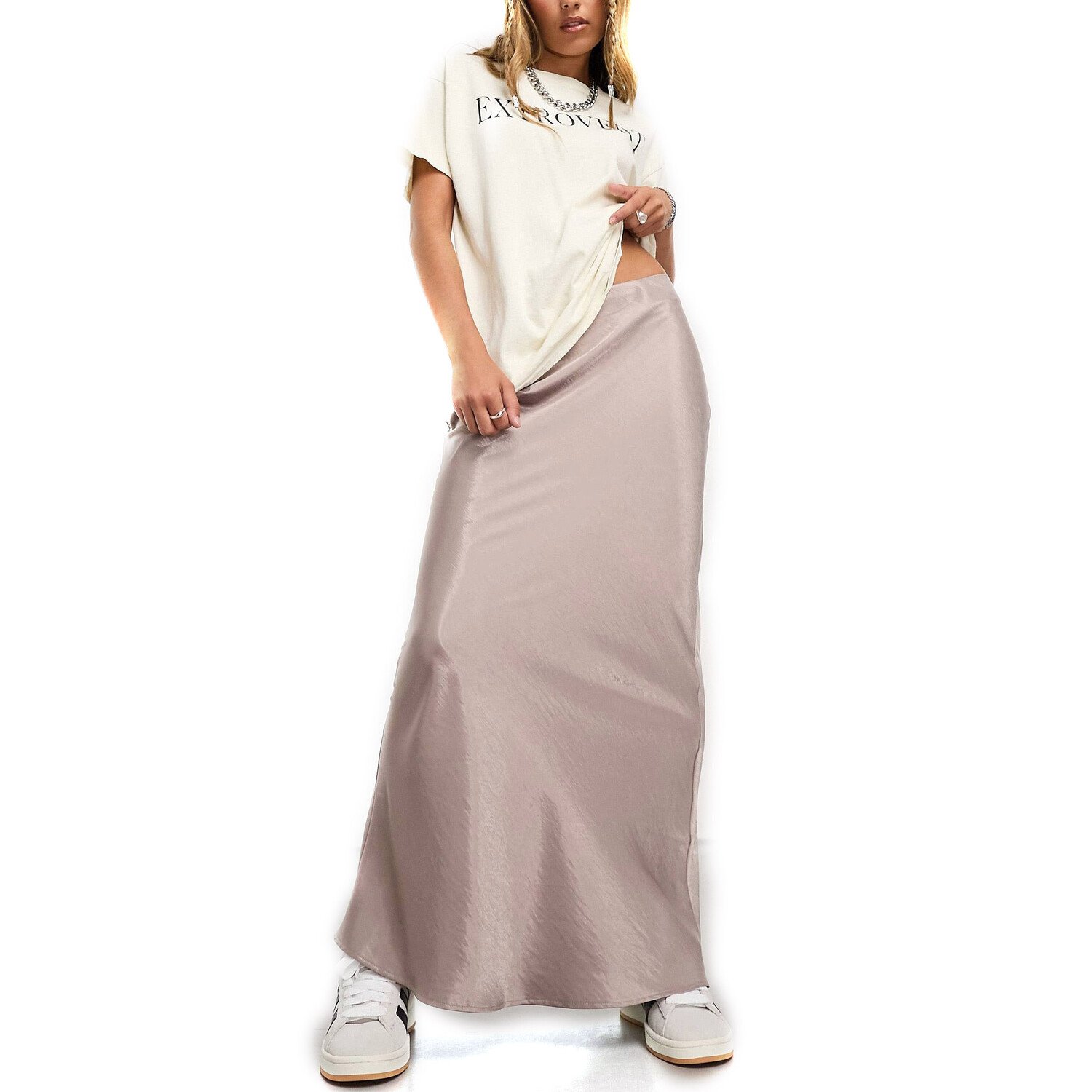 

Юбка Collusion Satin Maxi, серо-фиолетовый