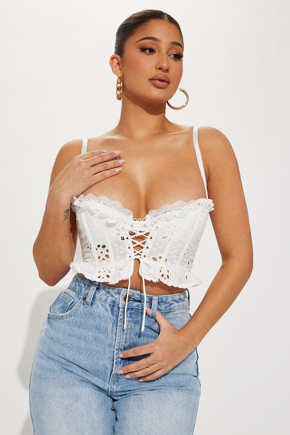 

Топ Fashion Nova IMK8699TN, белый