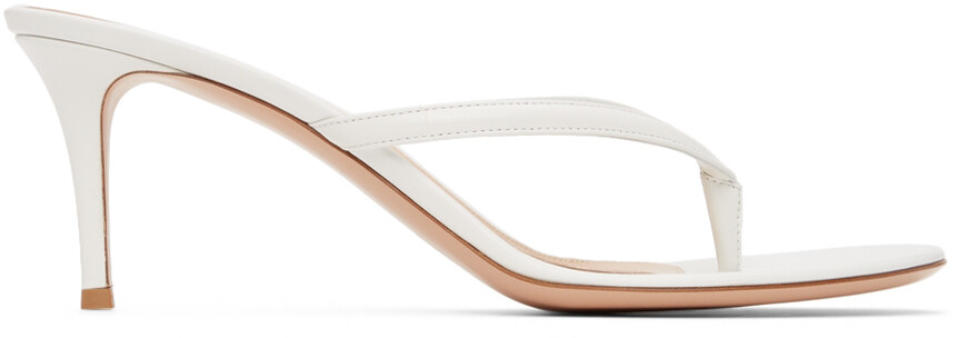

Белые босоножки на каблуке Calypso 70 Gianvito Rossi