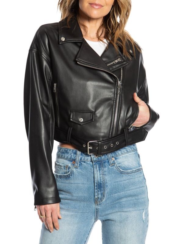 

Мотоциклетная куртка из искусственной кожи Juicy Couture Black