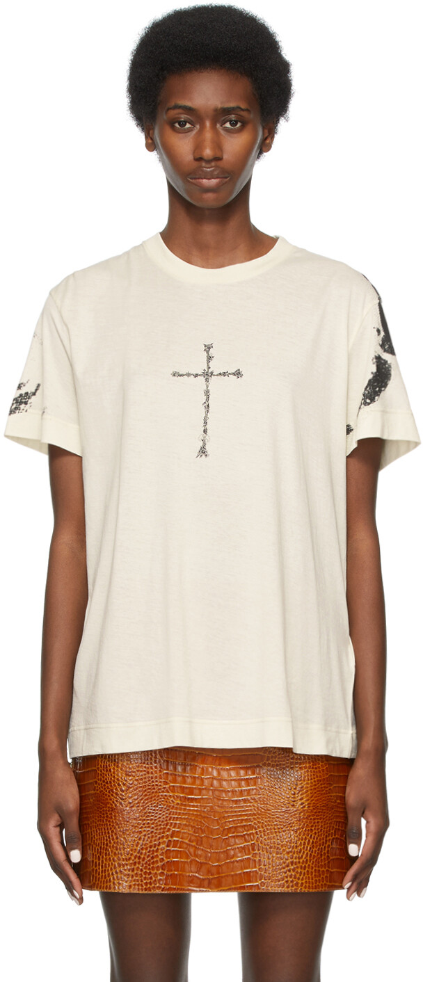 

Футболка Off-White с принтом и крестом Givenchy