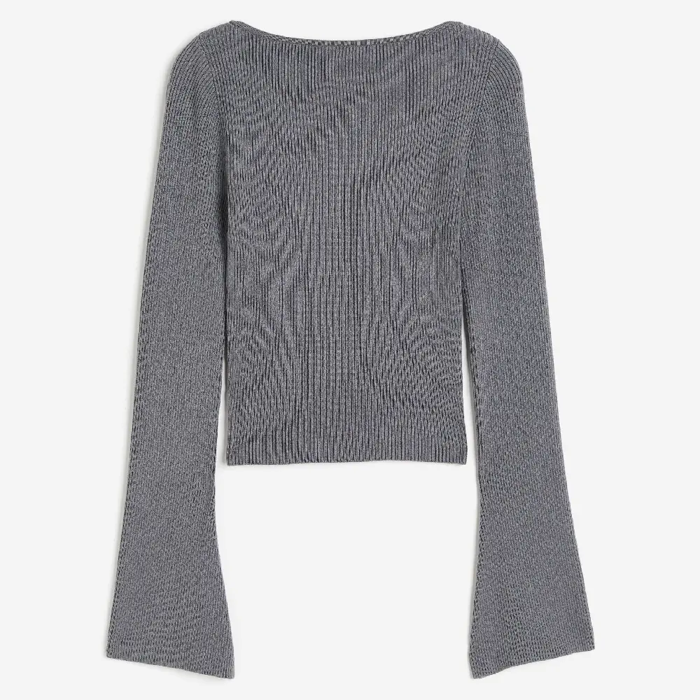 

Топ H&M Rib-knit, темно-серый