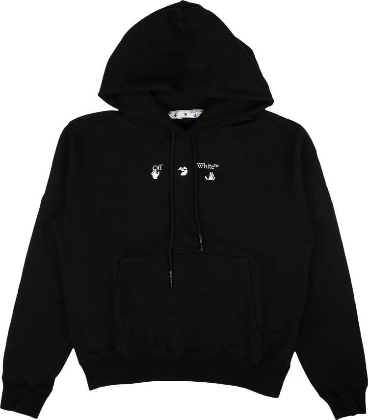 Худи Off-White Marker Slim Hoodie 'Black/Black', черный худи off white arrow logo slim hoodie black черный