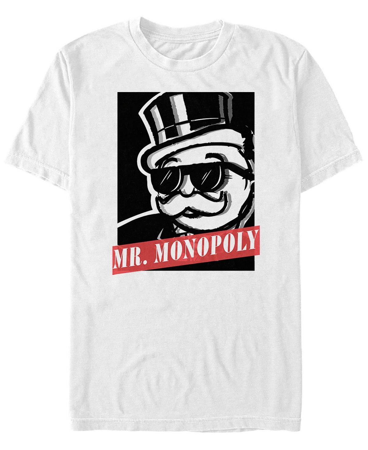 Мужская футболка с коротким рукавом mr monopoly с графическим плакатом Fifth Sun, белый мужская футболка с коротким рукавом в рождественском стиле monopoly fifth sun синий