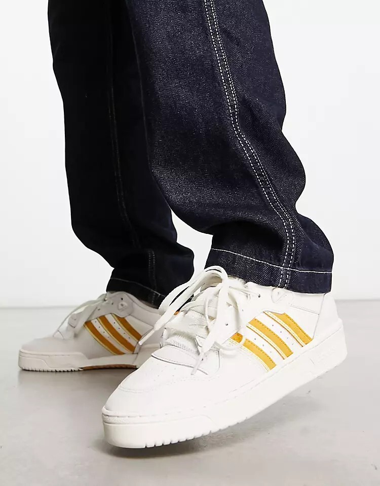 

Бело-золотые кроссовки adidas Originals Rivalry Low, бело-золотой, Желтый