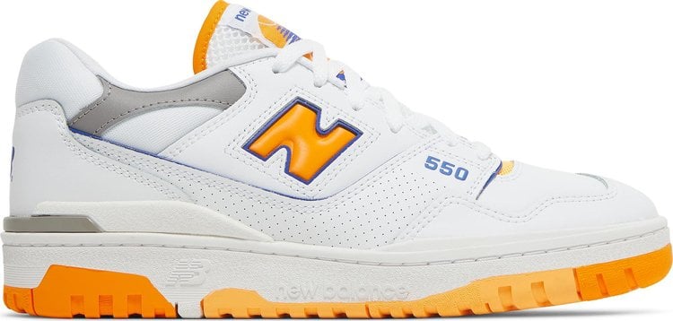 New balance store white orange