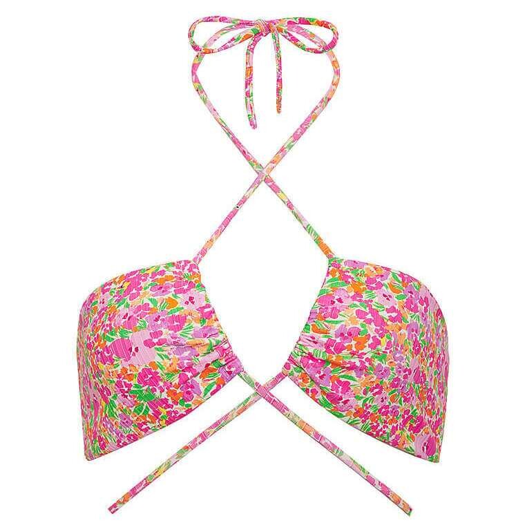 

Верх для купальника For Love & Lemons for Victoria's Secret Sidra String, мультиколор, Розовый