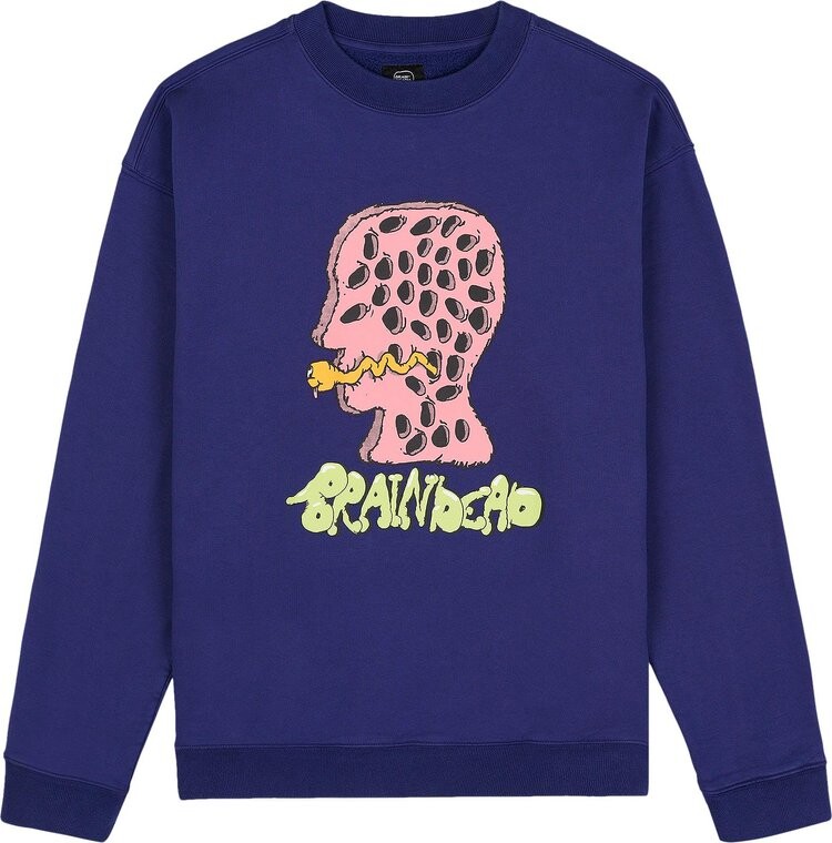 

Толстовка Brain Dead Worm Hole Crewneck 'Slate', синий