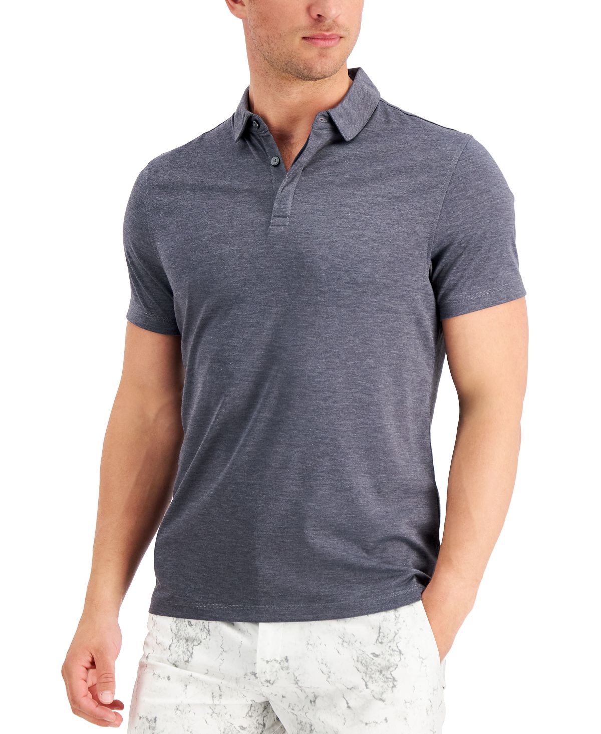цена Мужская рубашка поло alfatech stretch solid, созданная для macy's Alfani, мульти