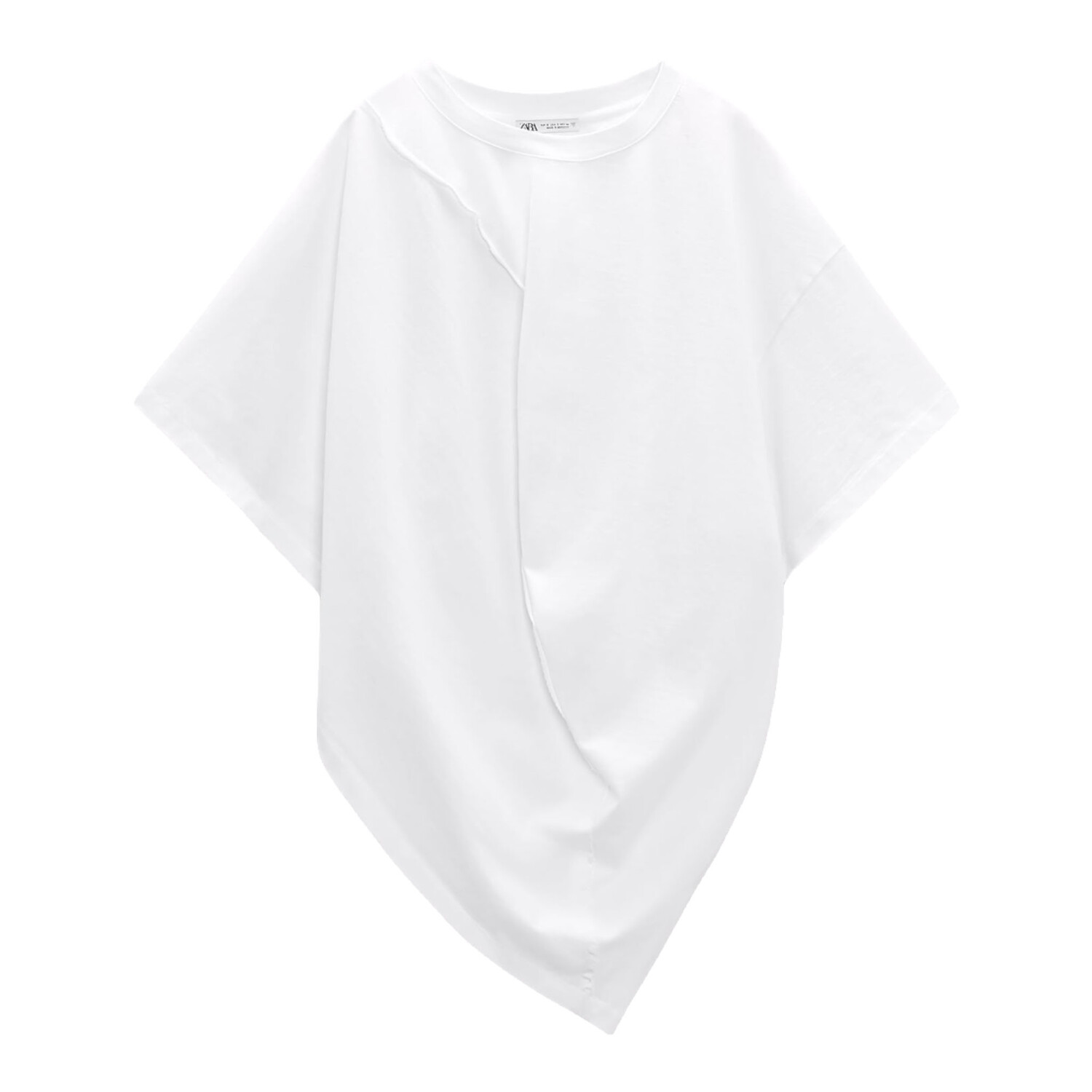 

Футболка Zara With Front Volume, белый