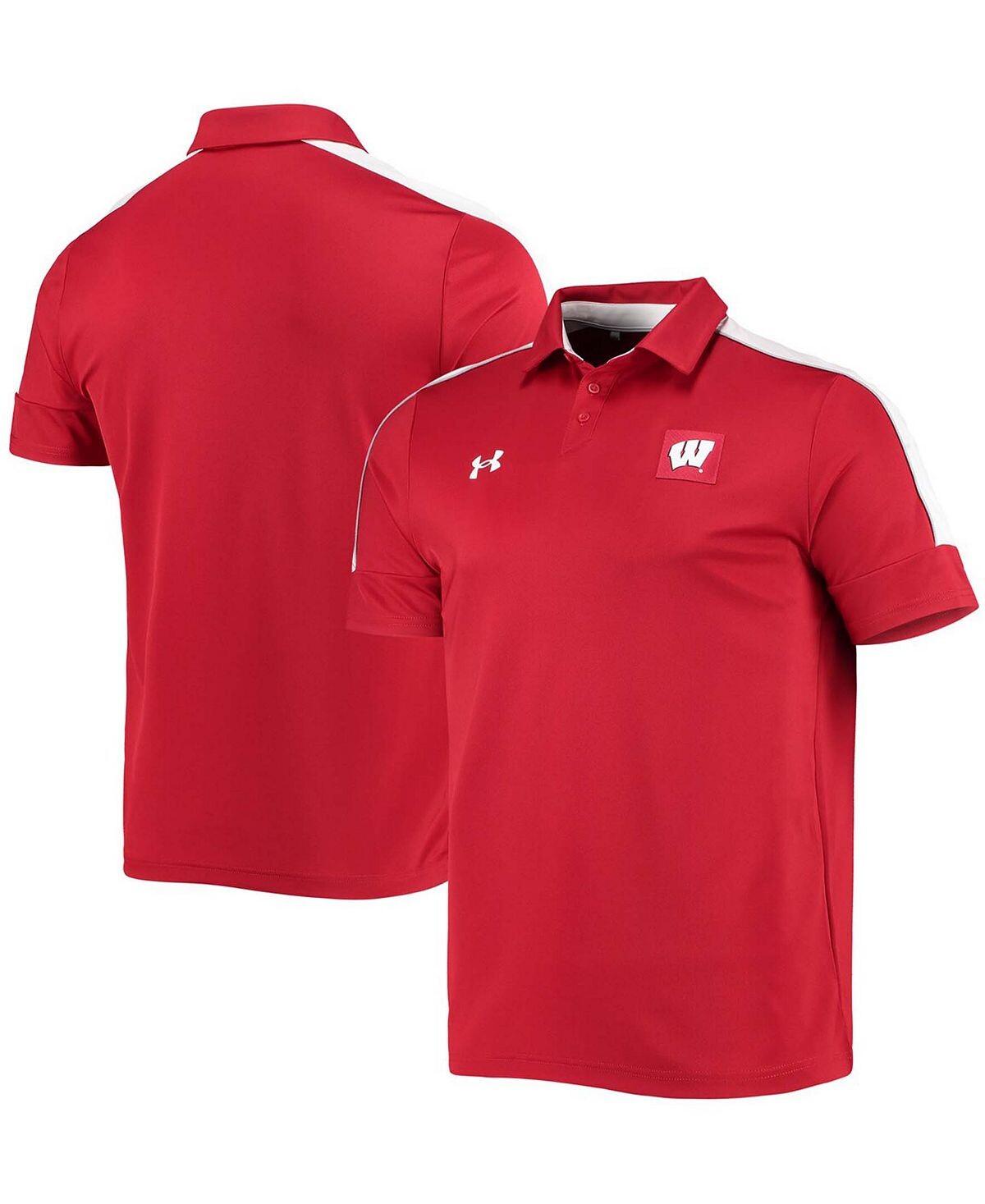 

Мужская красная рубашка поло wisconsin badgers sideline recruit performance Under Armour, красный