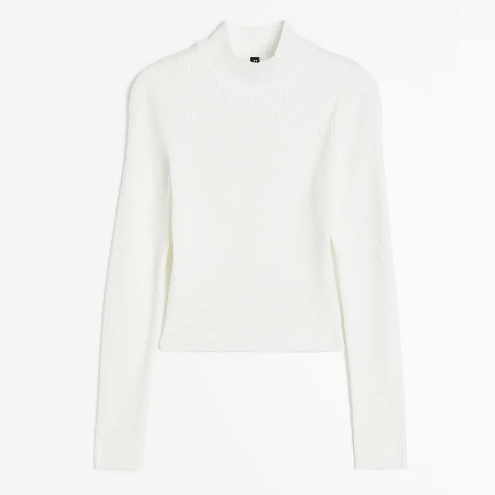 

Свитер H&M Rib-knit Mock Turtleneck, белый