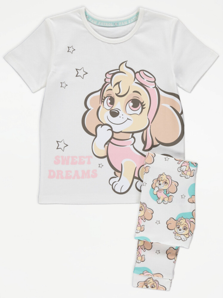 

Белая пижама с графическим принтом PAW Patrol Sweet Dreams George., белый