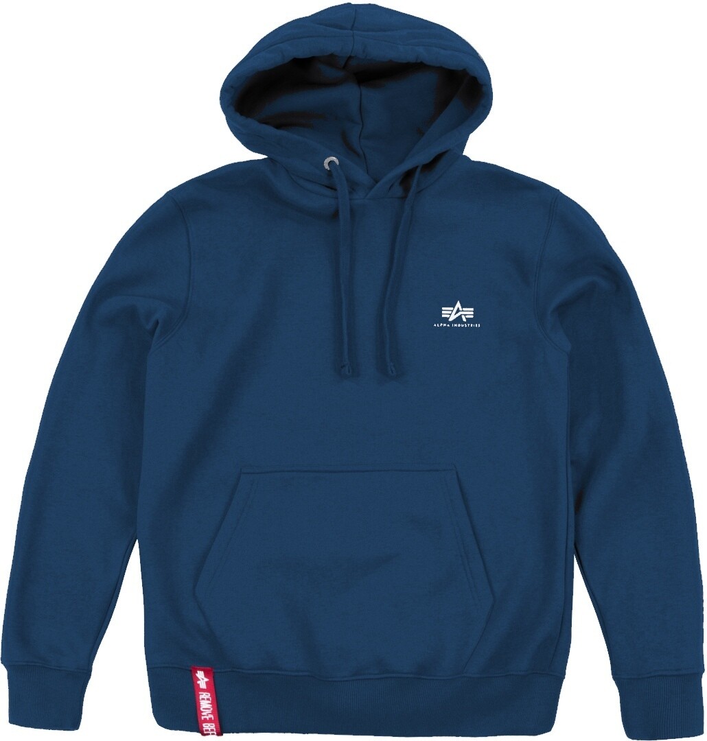 

Кофта Alpha Industries Alpha Basic Small Logo с капюшоном, темно - синий