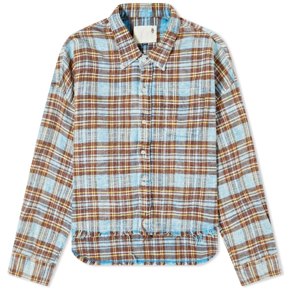 

Рубашка R13 Drop Neck Cropped Check Shirt