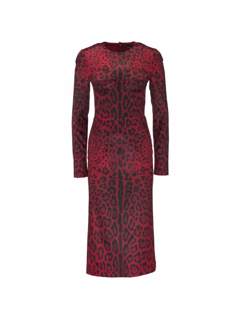 платье orsay коктейльное 40 размер Коктейльное платье с леопардовым принтом Dolce&Gabbana