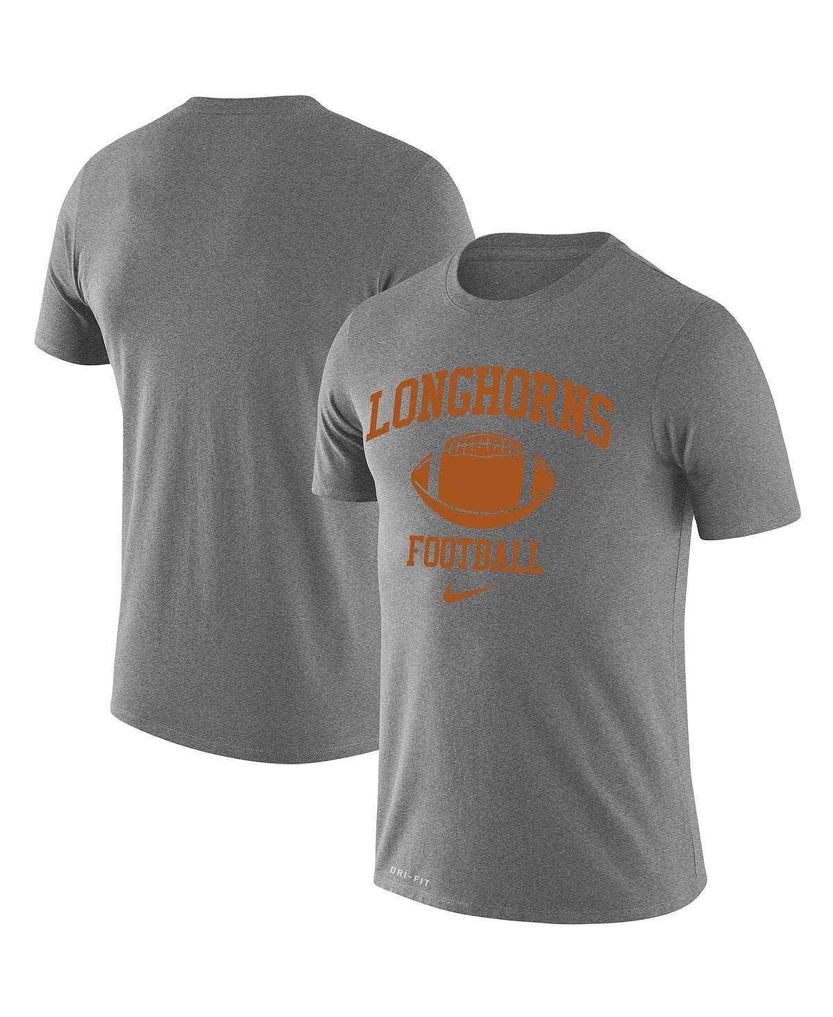 

Мужская серая футболка texas longhorns retro football lockup legend performance Nike, мульти