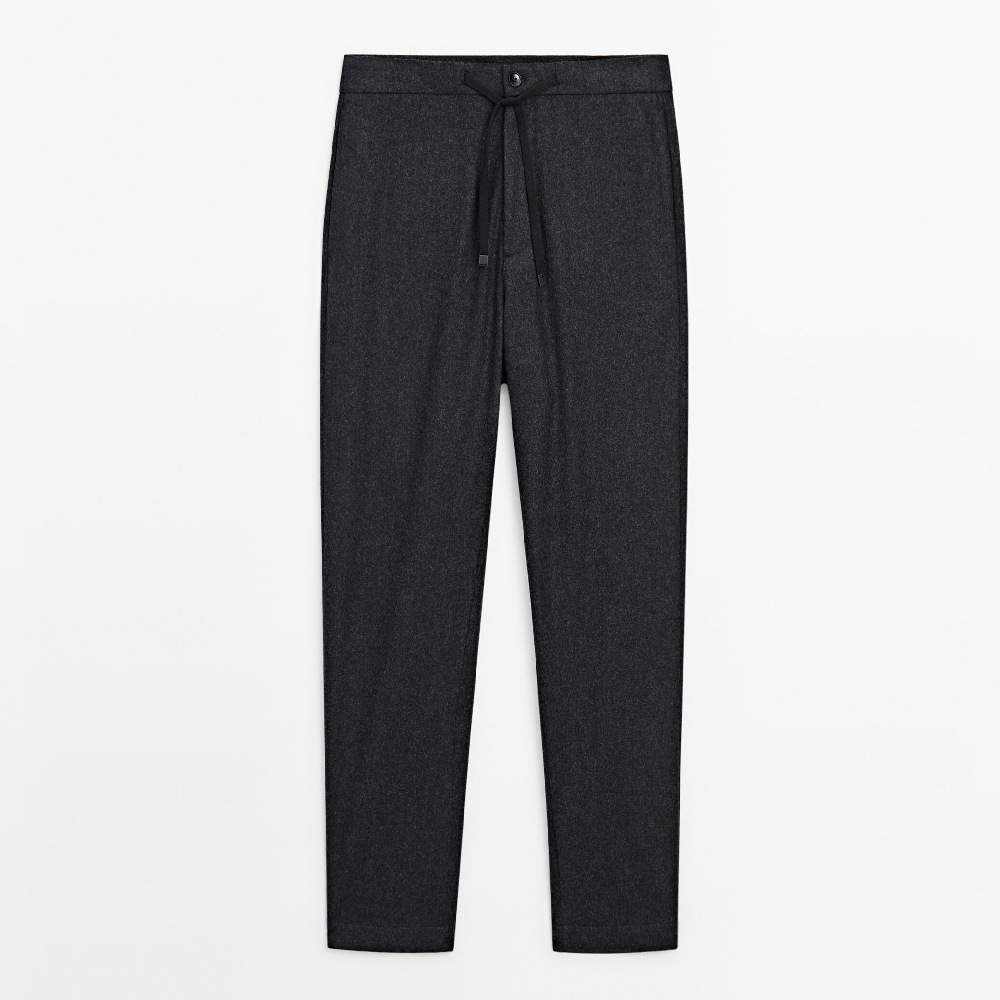 Брюки Massimo Dutti Jogger-fit Chino, черный современные брюки чиносы прямого кроя gap бежевый