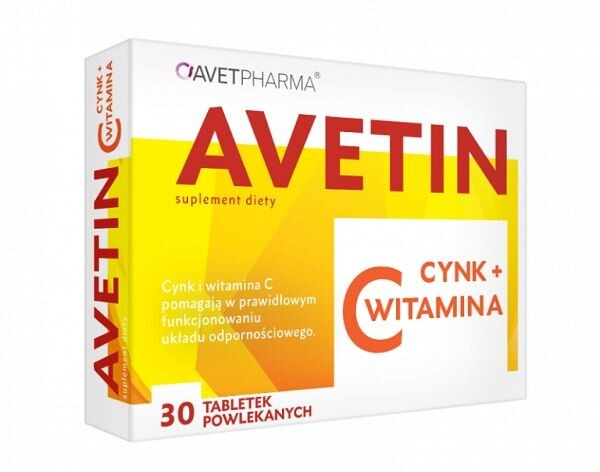 

Avet Pharma Cynk+ Witamina C иммуномодулятор, 30 шт.