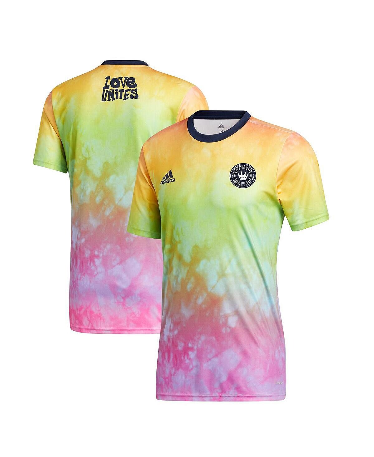 

Мужская предматчевая футболка charlotte fc 2021 pride adidas, мульти