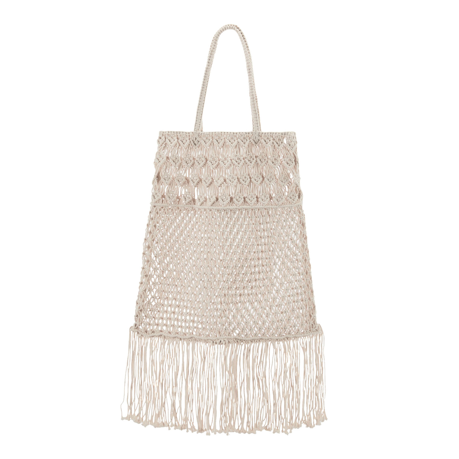 

Сумка Zara Large Macrame, бежевый