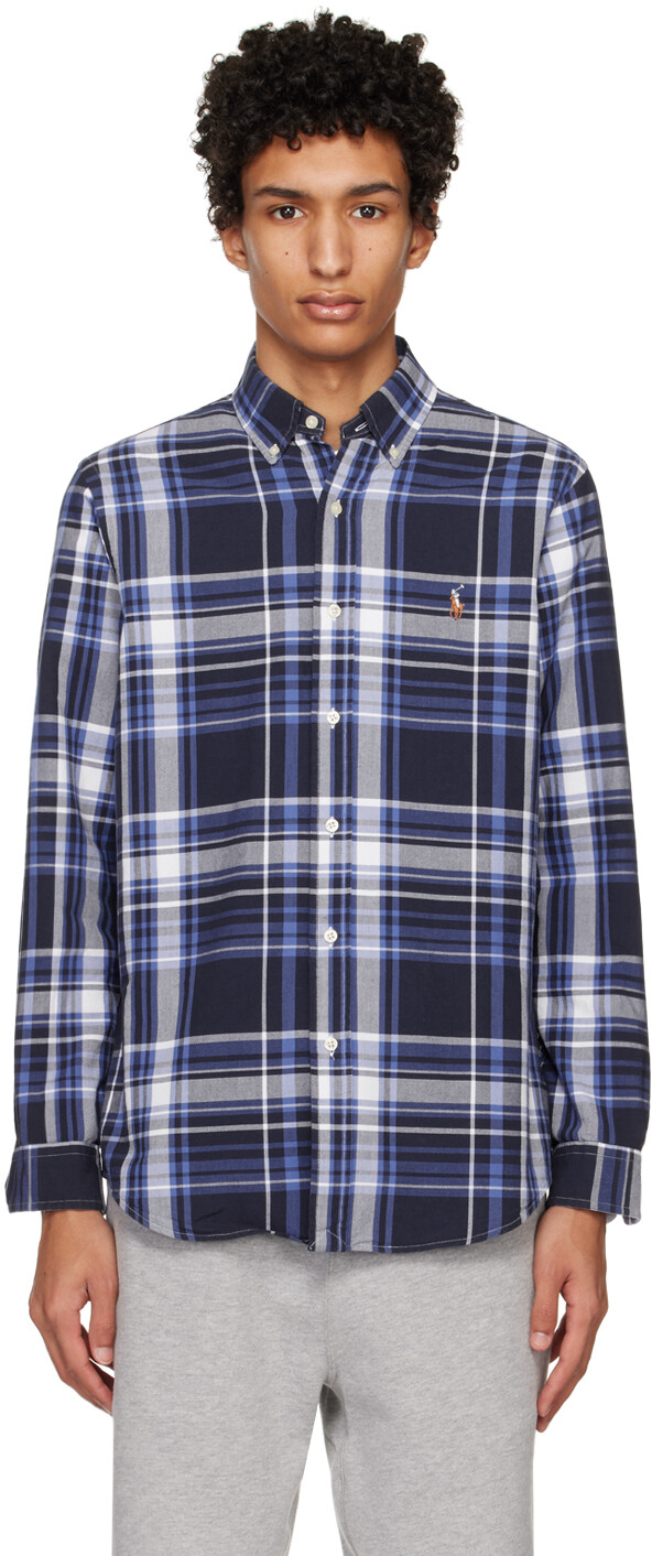 

Темно-синяя клетчатая рубашка Polo Ralph Lauren