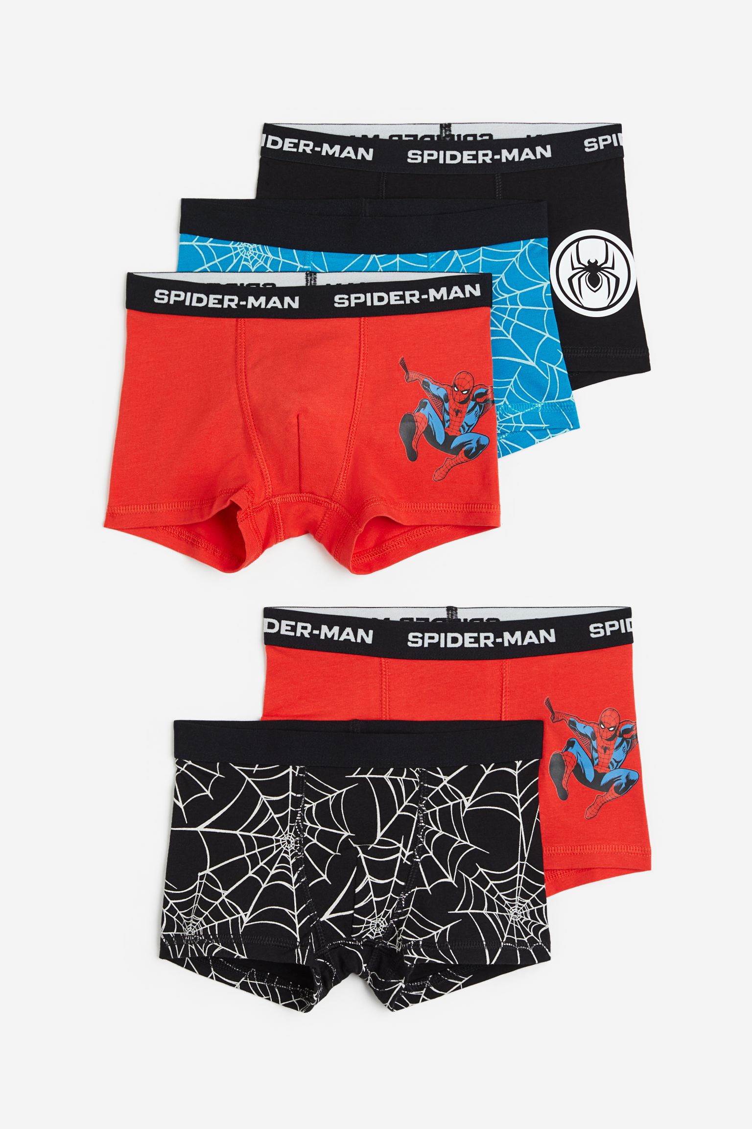 Комплект трусов H&M Kids Boxer Spider-Man, 5 предметов, красный – заказать  из-за границы с доставкой в «CDEK.Shopping»