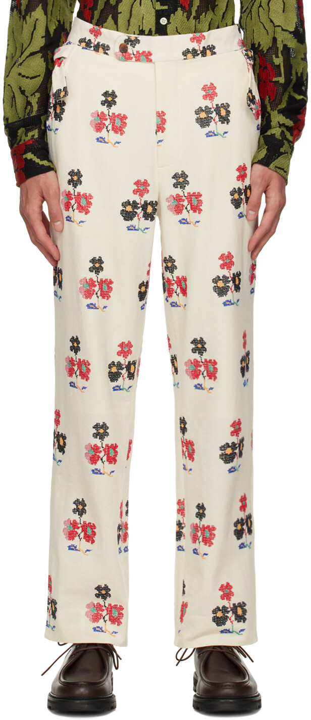 

Брюки Off-White Daisy Sprig Bode, Серый
